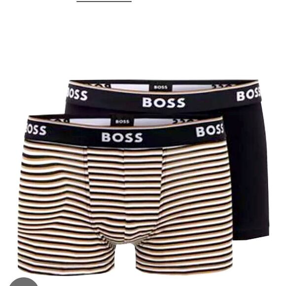 3 PK.BOSS HUGO BOSS Men's COTTON Power Stripe Logo Boxer Trunks S - Picture 7 of 8